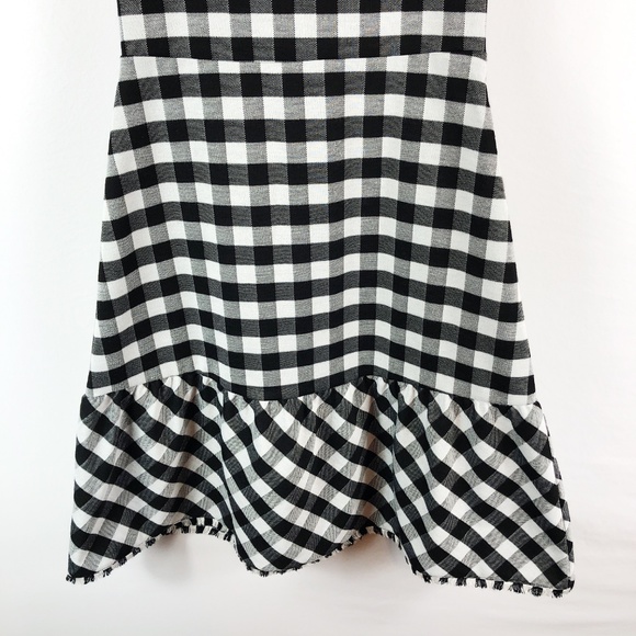 Ann Taylor Black and White Gingham Midi Dress - Picture 4 of 11